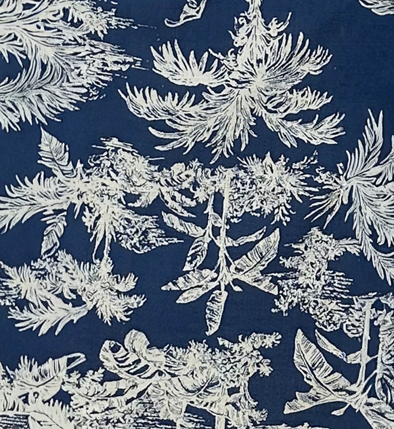 Falda Corta Amor – azul – estampado blanco – asimétrica – bohemia – Miss June Paris – 5