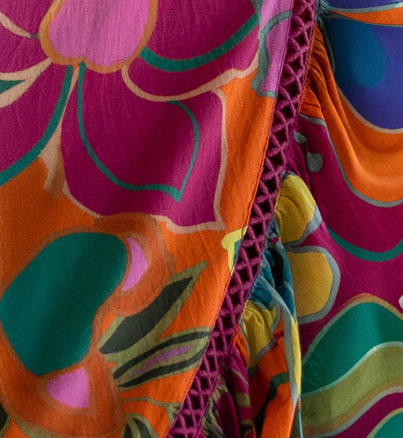 Long Skirt Mimi – multicolor – floral print – asymmetric – bohemian – Miss June Paris – 6