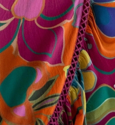 Saia Longa Mimi – multicolorida – estampa floral – assimétrica – estilo boêmio – Miss June Paris – 6