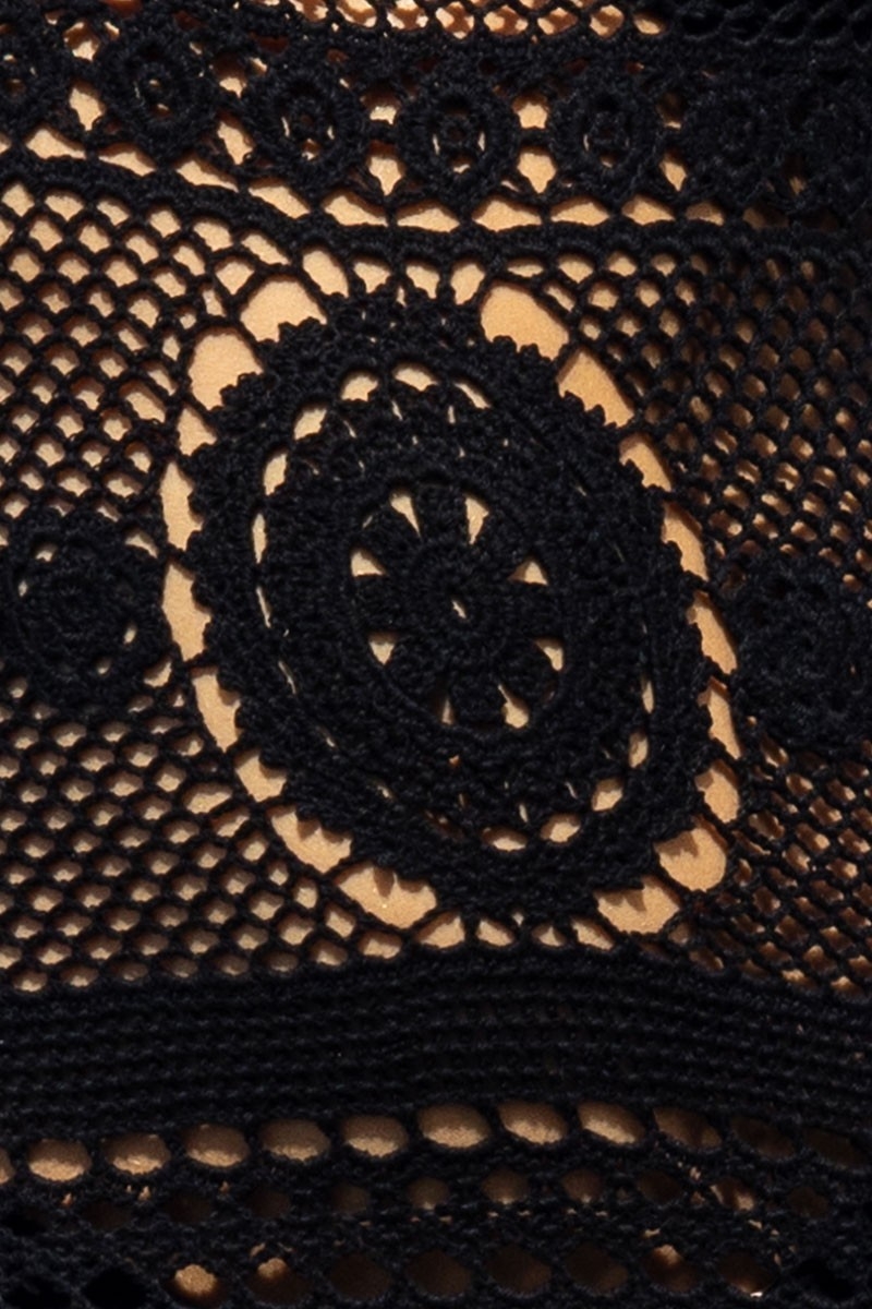 Vestido Longo Birkin - Preto - Crochê - Mangas Longas - Boho - Miss June Paris - 7