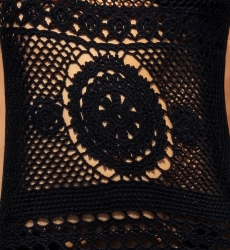 Vestido Longo Birkin - Preto - Crochê - Mangas Longas - Boho - Miss June Paris - 7