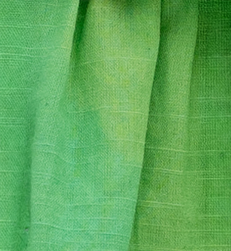 Skirt Lelya – green/aqua – embroidered details – smocked style – tie & dye pattern – bohemian – Miss June Paris – 6