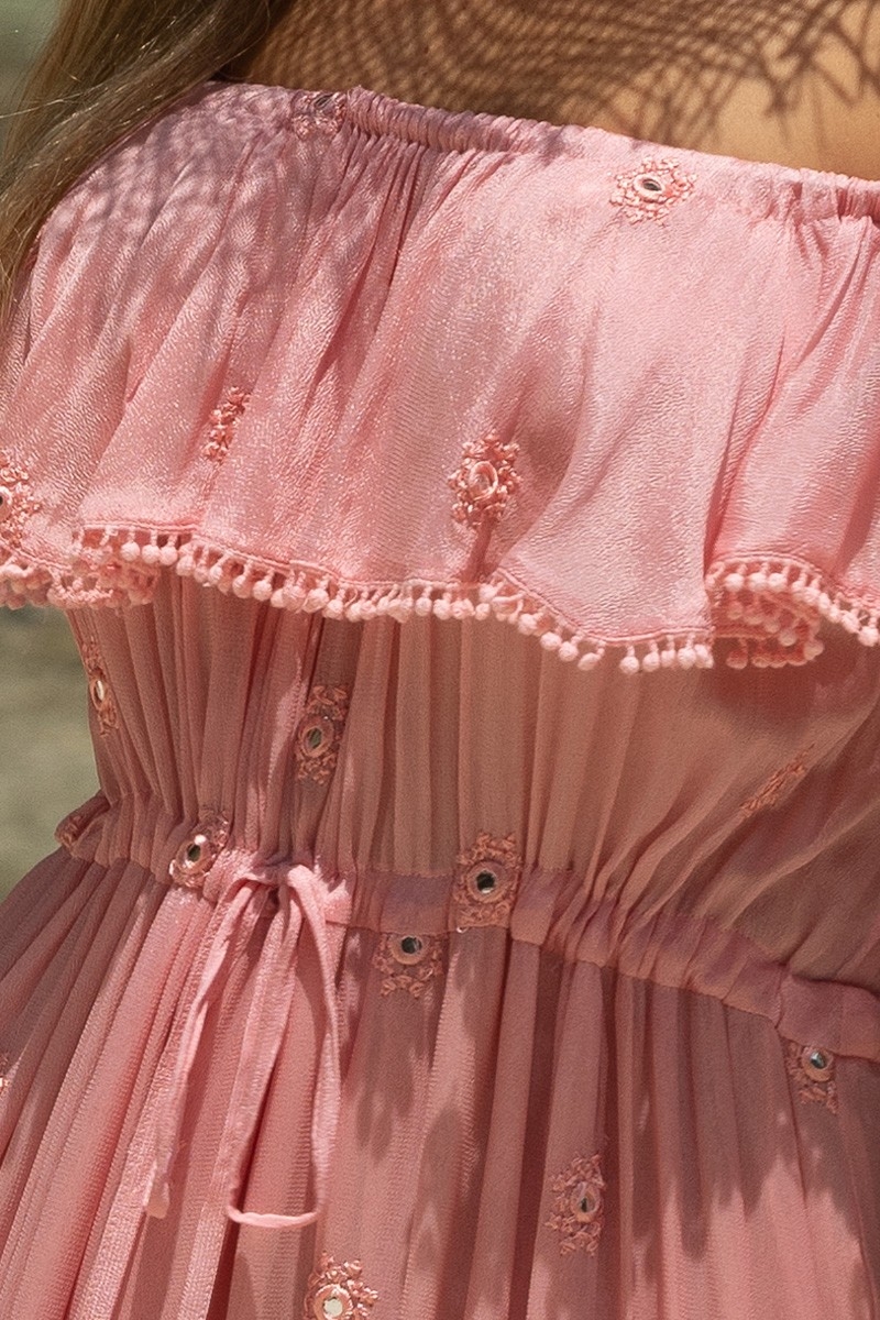 bohemian pink long dress KATE - Miss June