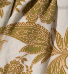 Blusa Demi - cru - estampa cashmere caqui - decote em V - amarrada abaixo do busto - mangas curtas - Miss June Paris - 5