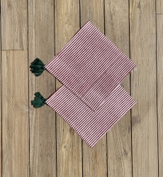 Guardanapo Summer Stripes (Conjunto de 2) – algodão – estilo boho chic – Jardim Botânico – Miss June Paris – 4